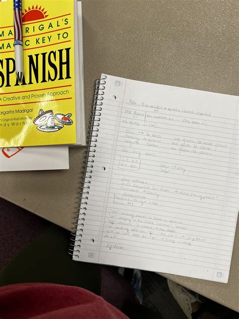 1st Spanish class of my adulthood 😆 In highschool I was absolutely ...