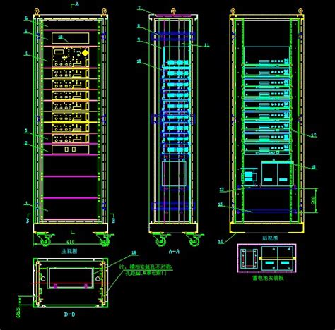 弱电机柜CAD施工图，弱电机柜CAD图纸下载 - 易图网