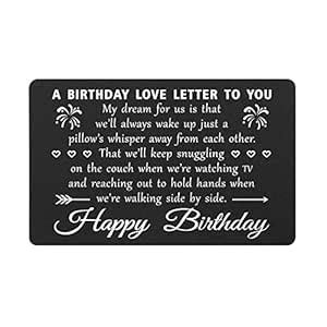 TGCNQ Wallet Insert Happy Birthday Letters, Birthday Love Card for ...