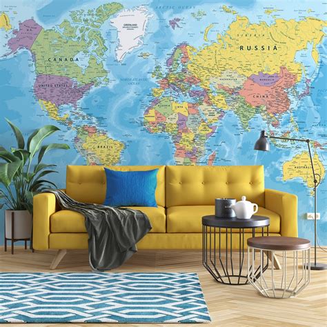 Extra Large Detailed World Map Printable Poster Classroom Wall Decor ...