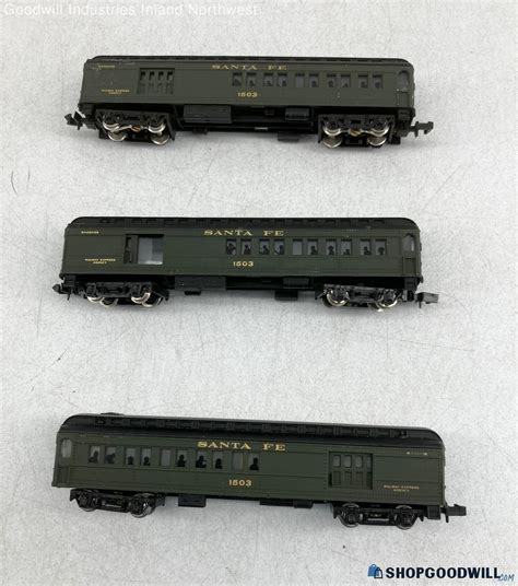 Bachmann Santa Fe Coach Passenger N Scale Train Cars Lot Of 3 | ShopGoodwill.com