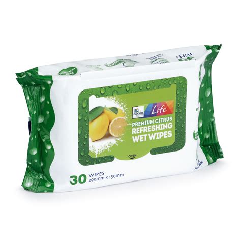 Apollo Life Premium Citrus Refreshing Wet Wipes, 60 Count (2x30 Wipes ...