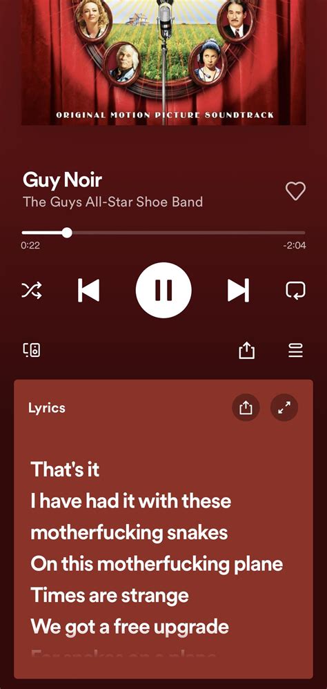 I, uh, don’t think those are the correct lyrics… (Guy Noir theme from A ...