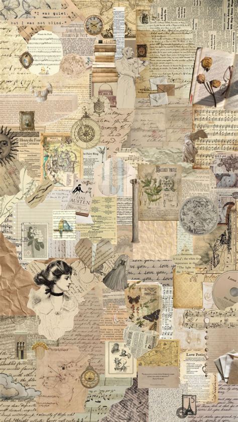 Vintage Paper Collage Art