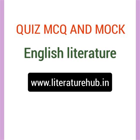 QUIZ ON VICTORIAN AGE : MOCK TEST ON ENGLISH LITERATURE