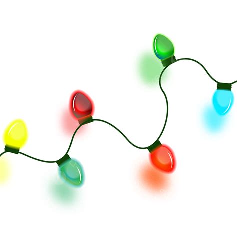 Colorful Christmas Lights Clip Art A Transparent Background Hd ...