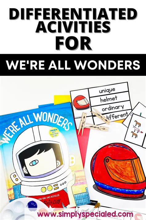 "We're All Wonders" Book Activities - Simply Special Ed | Wonder book ...