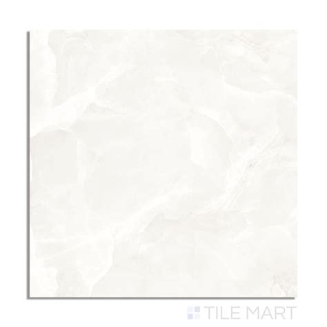 Onyx Porcelain Large Format Field Tile 48X48 White Polished – Tilemart