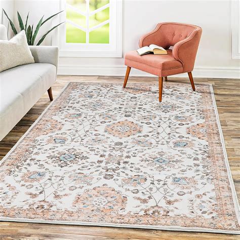 Mcadore 5x7 Area Rugs Washable Boho Rug, Non Slip Carpet for Living ...