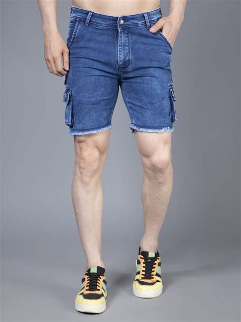 Designer Mens Denim Shorts in India | Men Cargo Shorts In India – Shio.in