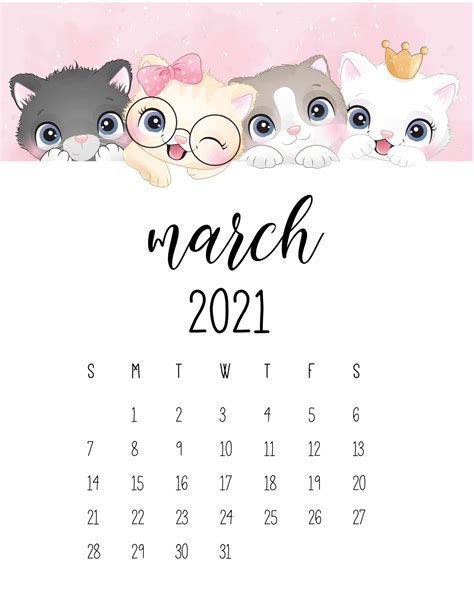 Free Printable March 2021 Calendars - World of Printables