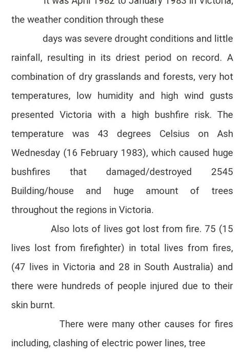 Essay on Australian bushfires - Brainly.in