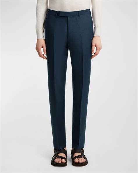 ZEGNA Men's High Performance Wool Pants | Neiman Marcus