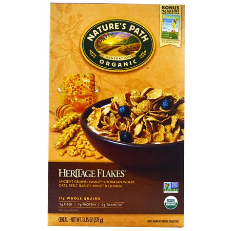Nature's Path, Organic Heritage Flakes Cereal, 13.25 oz (375 g) - iHerb.com