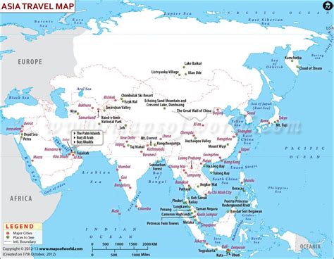 Asia Map with Major Cities: Explore Key Destinations