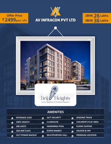 Brij heights Indresham Road - Without Brokerage Unfurnished 3 BHK Flat ...