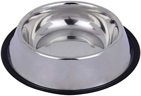 NAAZ PET SUPPLIES Stainless Steel Wrought Iron Dog Bowl Stand ...