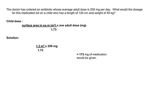 PHARMA-Dosage calculations | PPTX