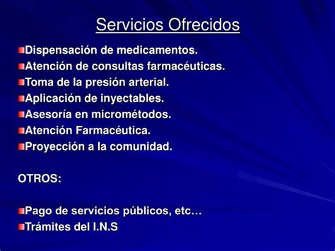 Servicios Ofrecidos y Tecnología Disponible