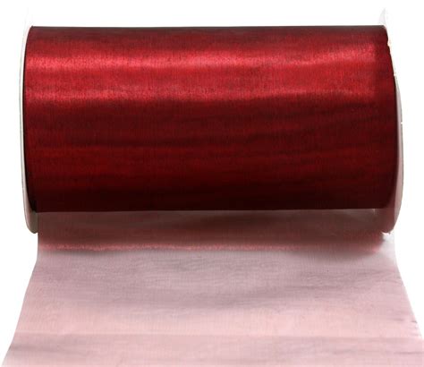 Kel-Toy 2-Tone Sheer Ribbon with Cut-Edge, 6-Inch by 10-Yard, Wine ...