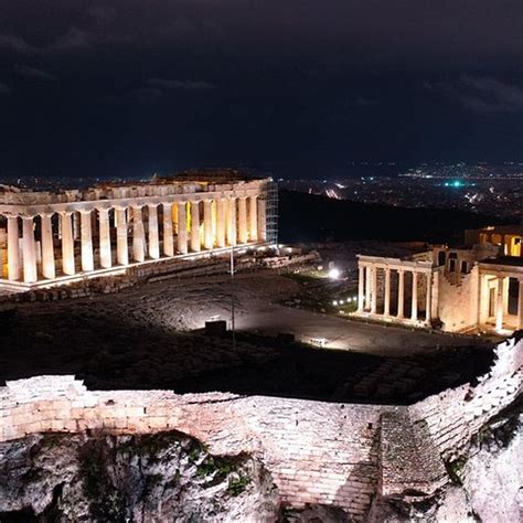 Night View of Acropolis in Athens