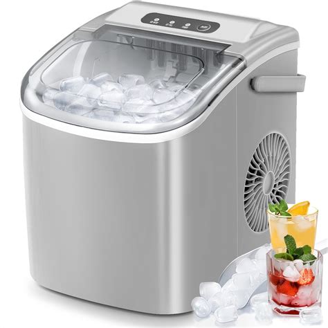 KISSAIR Countertop Ice Maker Portable Ice Machine with Handle, Self ...