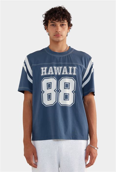 Mens Panelled T-Shirt in Dark Slate Blue | Venroy – VENROY