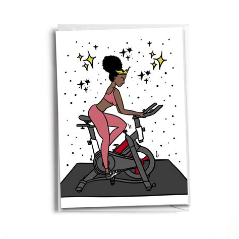 Buy Black Girl Magic Peloton Queen Card: Female Cyclist Inspiration ...