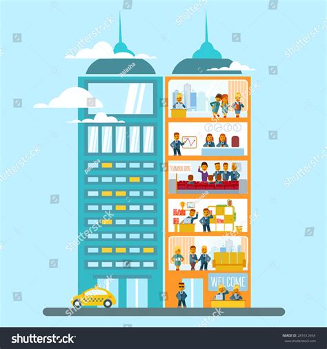 Business Cartoon Office Building 的图像结果