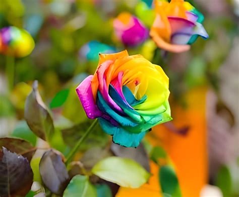 Cloud Farm Grafted Rainbow roses Best color flower plant Climbing Rose ...