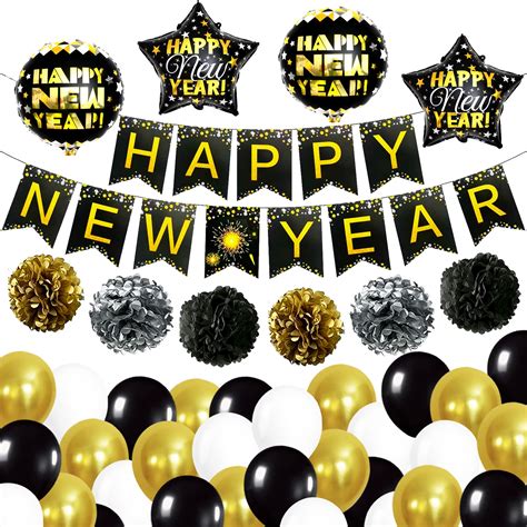 Buy KatchOn, Happy New Year Decorations 2024 Set - Pack of 40 | No DIY ...