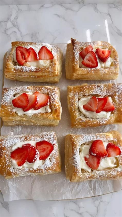Strawberry cream cheese heart puffs – Artofit