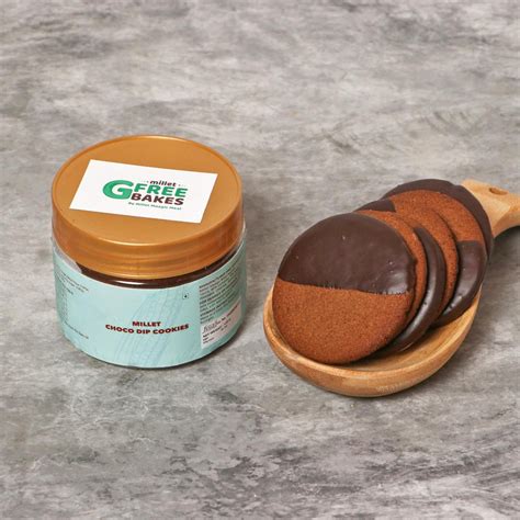 Kambu Pearl Millet Choco Dip Cookies – 120g, Guilt-Free & Sweetened ...