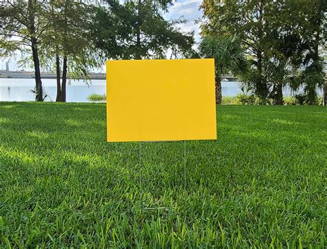 10 Yellow Sign 18x24 inch x 4 MM Corrugated Plastic Sign Blank Flute 18 ...