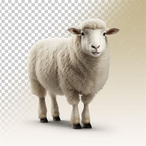 Premium PSD | Transparent realistic sheep background