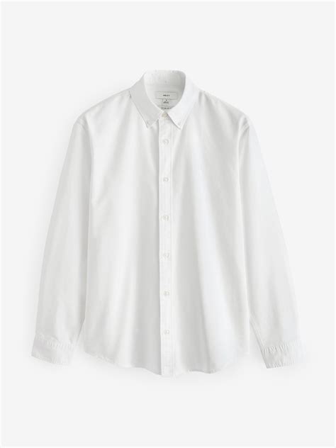 Buy White Long Sleeve Oxford 100% Cotton Shirts 2 Pack from the Next UK ...