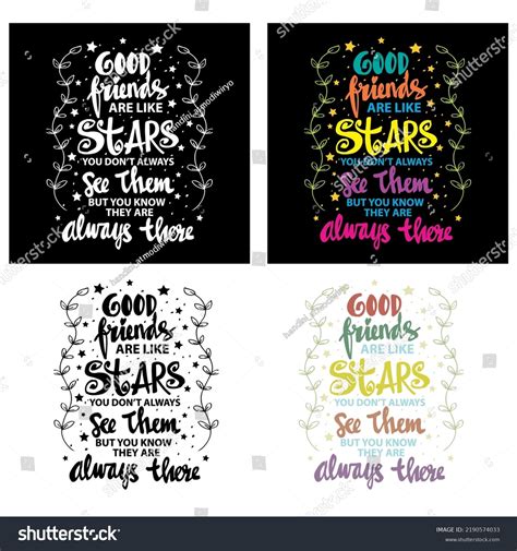 Good Friends Like Stars You Dont Stock Vector (Royalty Free) 2190574033 ...