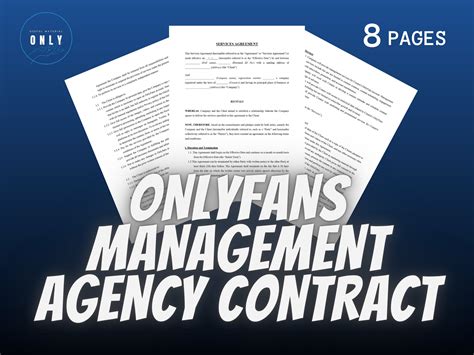 Onlyfans Management Agency Contract / Services Agreement - Etsy