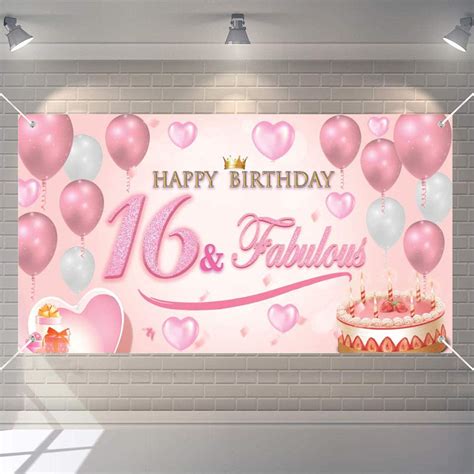 Buy tiantian 16th Birthday Rose Gold Party Decoration, Birthday ...