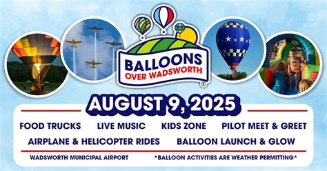 Balloons Over Wadsworth 2025, Wadsworth Municipal Airport, 9 August ...