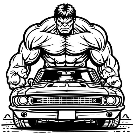 Hulk Car coloring page - Download, Print or Color Online for Free