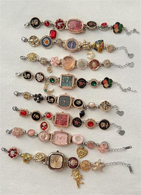 Vintage Bracelet Watch for Women – Handmade Retro Charm Watch With ...