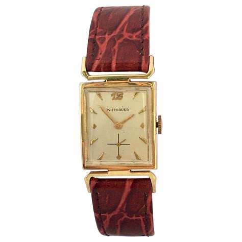 14 Karat Gold Vintage 1940s Wittnauer Mechanical Watch at 1stDibs ...