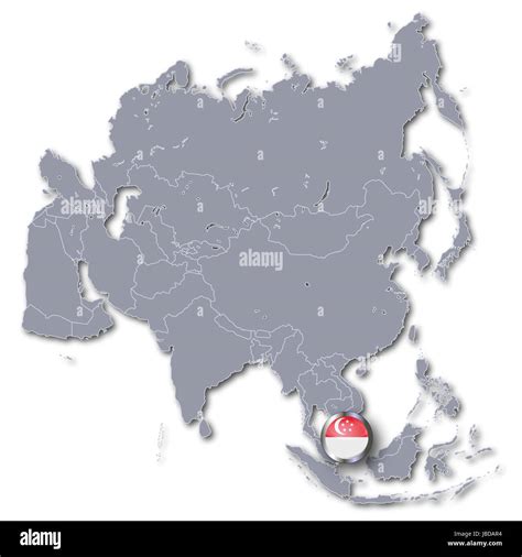 Singapore On The Map Of Asia Uptlm - Large Map of Asia