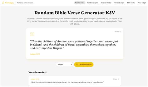 Random Bible Verse KJV | Versejoy