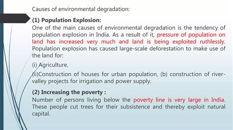 causes and effects of environmental degradation | PPTX