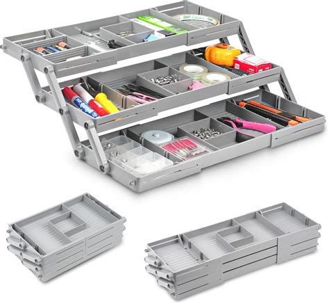 Amazon.com : Multi Level Smart Drawer Organizer, 3 Tier Drawer ...