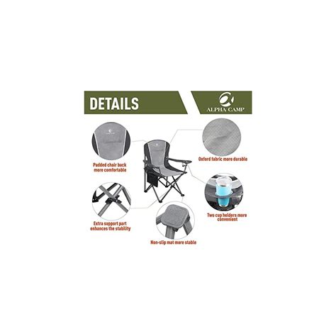 ALPHACAMP ALPHA CAMP Oversized Camping Folding Chair - Heavy India | Ubuy
