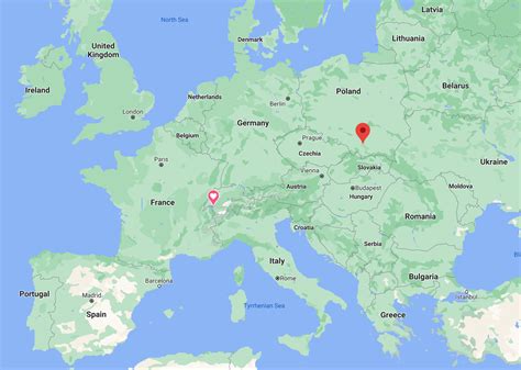 Map Of Europe Krakow Poland