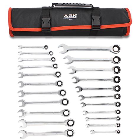 ABN 22-Piece SAE Metric Combination Ratchet Wrench Set - Kit for ...
